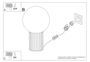 Sollux SL.1736 - Stolní lampa HALO 1xG9/8W/230V pr. 12 cm hnědá