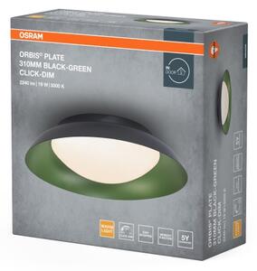 Osram - LED Stm stropní svítidlo ORBIS PLATE LED/19W/230V pr.31cm zelená/černá