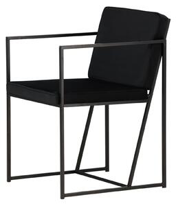 Jídelní židle Richmond, 2ks, černá, 60x52x81.5