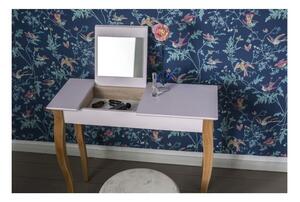 Bílý toaletní stolek se zrcadlem Ragaba Dressing Table, délka 65 cm