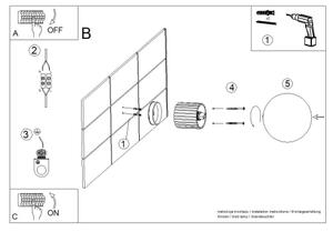 Sollux SL.1737 - Koupelnové nástěnné svítidlo HALO 1xG9/8W/230V IP44 modrá