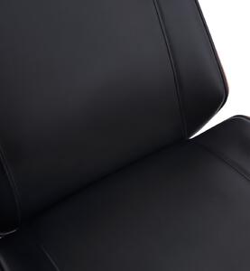Kancelářská židle Skipton - ohýbané dřevo a umělá kůže | ořech a černá
