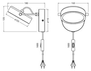 Osram - LED Nástěnné svítidlo DECOR PUCK LED/11W/230V černá