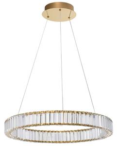 Zlaté skleněné závěsné LED světlo Nova Luce Aurelia 60 cm