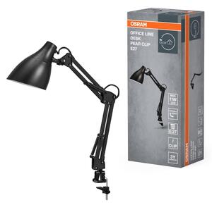 Osram - Stolní lampa s klipem DESK LINE 1xE27/11W/230V černá