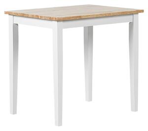 Jídelní stůl 60 x 80 cm světlé dřevo s bílou BATTERSBY