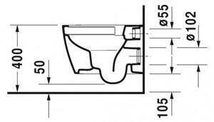 Duravit ME by Starck - Závěsné WC Compact, Rimless, bílá 2530090000