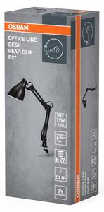 Osram - Stolní lampa s klipem DESK LINE 1xE27/11W/230V černá