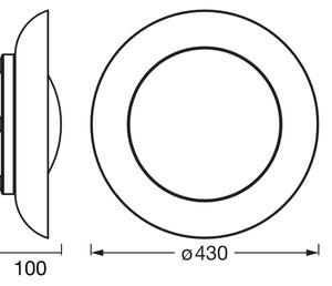 Osram - LED Stm stropní svítidlo ORBIS PLATE LED/35W/230V pr.43cm oranžová/černá