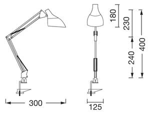 Osram - Stolní lampa s klipem DESK LINE 1xE27/11W/230V černá
