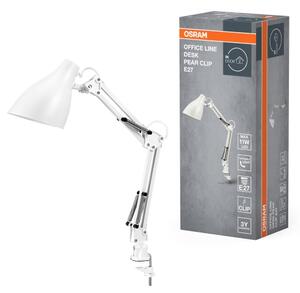 Osram - Stolní lampa s klipem DESK LINE 1xE27/11W/230V bílá
