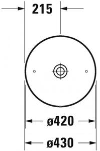 Duravit Cape Cod - Umyvadlová mísa Ø 430 mm, bílá 2328430000