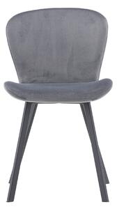 Jídelní židle Lilja, 2ks, šedá, 55x48x82