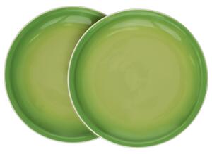 ERNESTO® Sada nádobí, 2dílná (zelená, sada talířů) (100343162001)