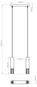 Sollux SL.1687 - Lustr na lanku LAMI 2xGU10/10W/230V bílá