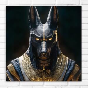 DUBLEZ | Dřevěný obraz - egyptský bůh Anubis | UV tisk, Premium