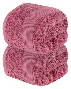 LIVARNO HOME Froté ručník pro hosty, 30 x 50 cm, 2 kusy (starorůžová) (100343171003)