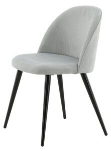 Jídelní židle Velvet, 2ks, světle šedá, S50xD57xV76,5