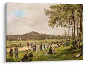 Obraz - French 19th Century, Race Course at Longchamps, reprodukce (70x50 cm)