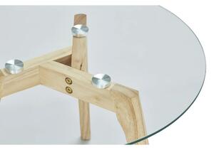 Přístavný stolek VIALE přírodní/sklo