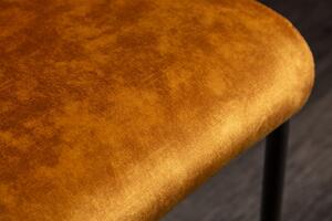 Konzolová židle COMFORT II S RUKOJETÍ tmavě žlutá samet Nábytek | Jídelní prostory | Jídelní židle | Všechny jídelní židle