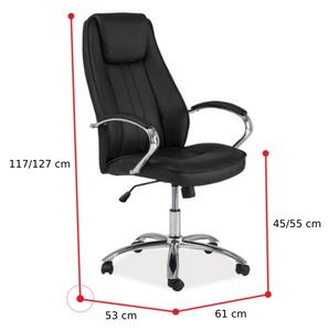 Kancelářská židle QWERTZ, 117-127x61x53x45-55, černá