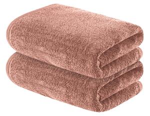 LIVARNO home Froté ručník, 50 x 100 cm, 2 kusy (světle růžová) (100343336002)