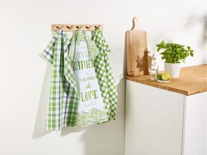 LIVARNO home Kuchyňské utěrky, 50 x 70 cm, 3 kusy (zelená) (100343511002)