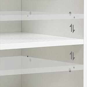 Předsíňový věšák s botníkem a sedákem Vasagle Jungo 104 cm bílý/šedý