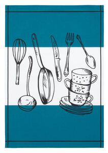 LIVARNO home Kuchyňské utěrky, 50 x 70 cm, 3 kusy (modrá) (100343511003)