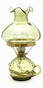 Sklárna Častolovice - Petrolejová lampa Klára - Káro - lesní zelená - komplet 6