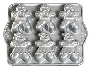 Forma na 6 mini bábovek ve stříbrné barvě Nordic Ware Girls And Boys, 1,1 l