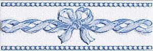 Listela Fineza Ricordi bleu 7x20 cm lesk RICLIFIA