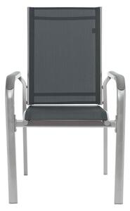 LIVARNO home Hliníková stohovatelná židle Houston, stříbrná/šedá (100343574)