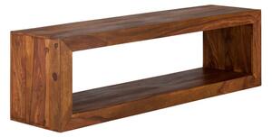 Masivní TV stolek Cube I z palisandru, lakovaný, hnědý – 150×38×45 cm
