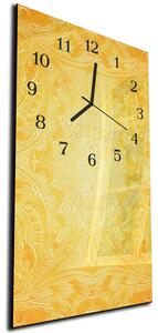 Nástěnné hodiny 30x60cm zlato žlutá textura - plexi