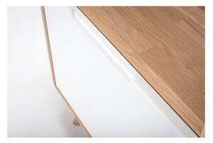 Bílá knihovna z dubového dřeva 60x125 cm Ena - Gazzda