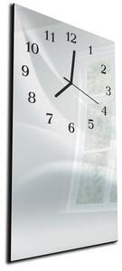 Nástěnné hodiny 30x60cm jemně šedý melír - plexi