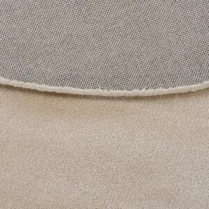 Kulatý viskózový koberec ⌀ 140 cm béžový GESI II