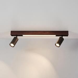 Brilagi - LED Bodové svítidlo SELE 2xGU10/30W/230V + LED/15W černá/dekor dubu