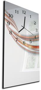 Nástěnné hodiny 30x60cm abstraktní měděná vlna - plexi