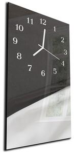 Nástěnné hodiny 30x60cm abstraktní černo bílé - plexi