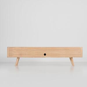 Televizní stolek z dubového dřeva Gazzda Ena, 180 x 42 x 45 cm
