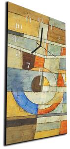 Nástěnné hodiny 30x60cm abstrakce barevný geometrický vzor - plexi