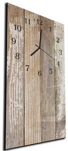 Nástěnné hodiny 30x60cm svislé staré dřevěné lišty - plexi