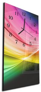 Nástěnné hodiny 30x60cm barevné vlny - plexi