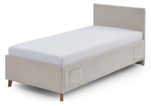 Béžová čalouněná dětská postel s úložným prostorem s roštem 90x200 cm Cool – Meise Möbel