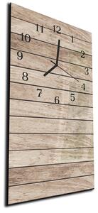 Nástěnné hodiny 30x60cm dřevěné dubové lišty - plexi