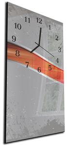 Nástěnné hodiny 30x60cm abstraktní oranžový pás - plexi