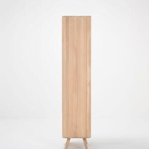 Bílá knihovna z dubového dřeva 60x196 cm Ena - Gazzda